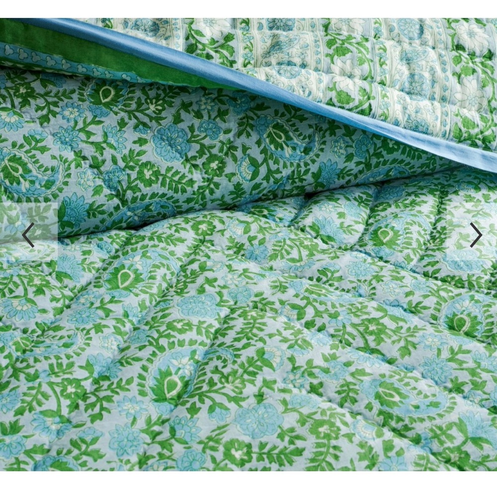 Pottery Barn brand new queen size reversible cotton quilt.